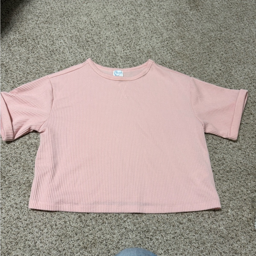 Francesca's Collections Pink Short Sleeve Tee
